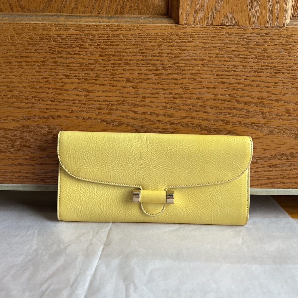 YSL -Vintage Yves Saint Laurent Muse Yellow Leather Clutch 2007